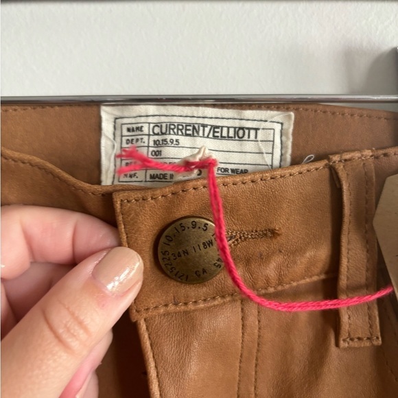 Current‎ Elliot Lamb leather exterior skinny pants size 0/25 - Picture 5 of 8